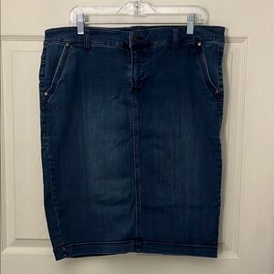 Dark Blue Denim Skirt